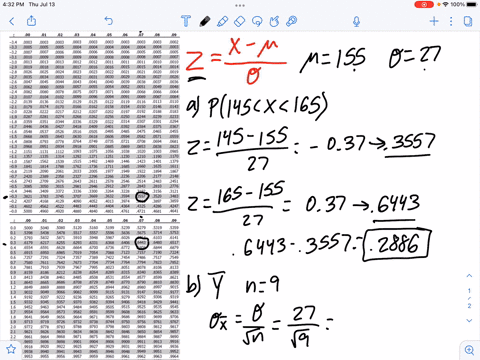 the-serum-cholesterol-levels-of-a-population-of-12-to-14-year-olds-follow-a-normal-distribution-with-mean-155-mgdl-and-standard-deviation-27-mgdl-a-what-percentage-of-the-12-to-14-year-olds-00413