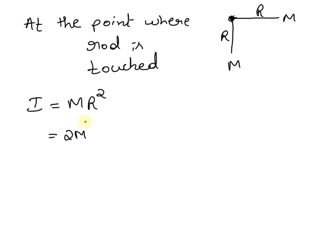 Solved Consider Two Equal Masses Af Attached To The Ends Of Massless