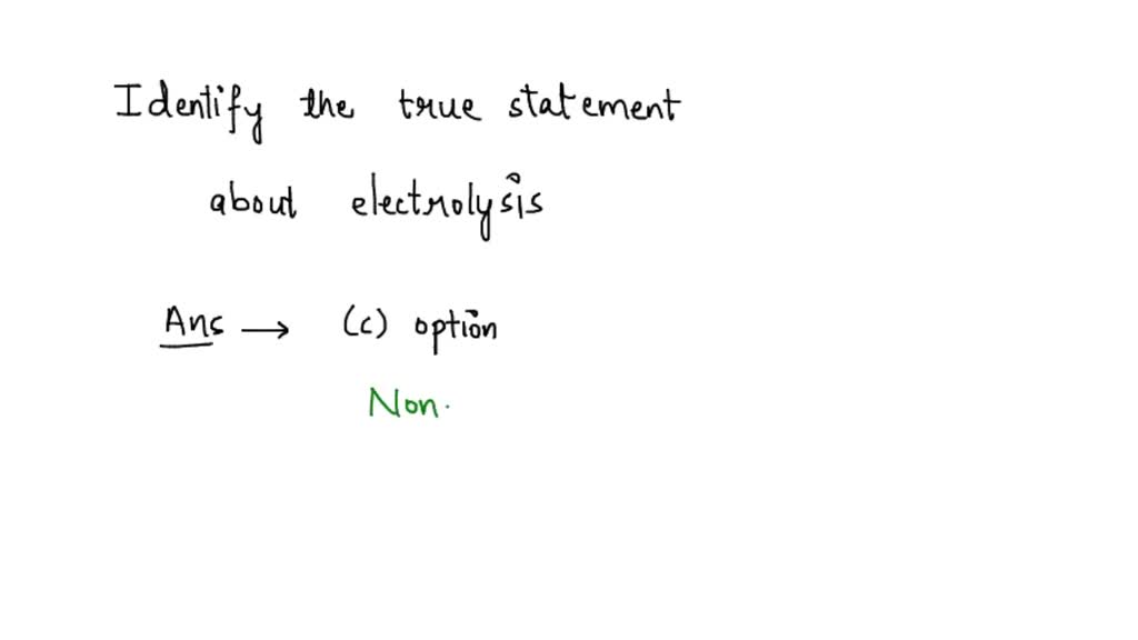 SOLVED Question 16 Identify the statement that is true about