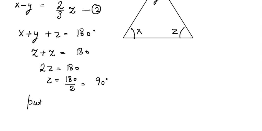 sum of two angles of a triangle is equal to third angle