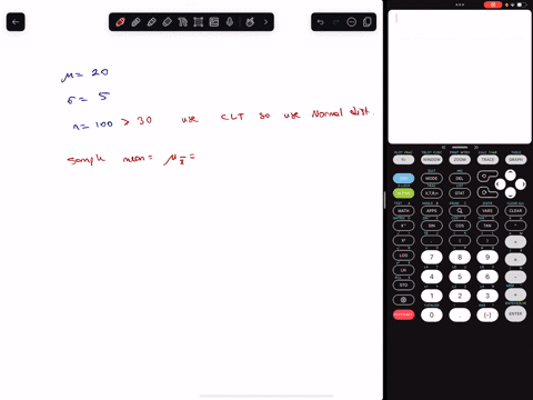 a-random-sample-of-size-100-is-taken-from-a-population-having-a-mean-of-20-and-a-standard-deviation-of-5-the-shape-of-the-population-distribution-is-unknown-find-the-probability-that-the-sam-69543