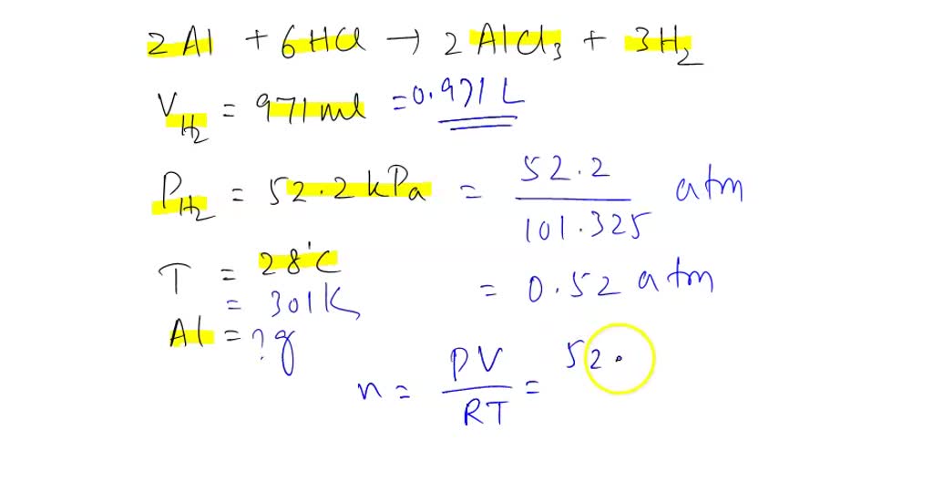 solved-a-sample-of-aluminum-metal-reacts-completely-with-an-excess-of-hydrochloric-acid-2-al-s