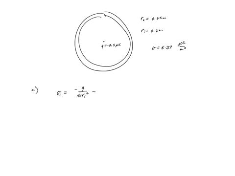 a-hollow-conducting-sphere-with-an-outer-radius-of-0250-m-and-an-inner-radius-of-0200-m-has-a-unifor-13353