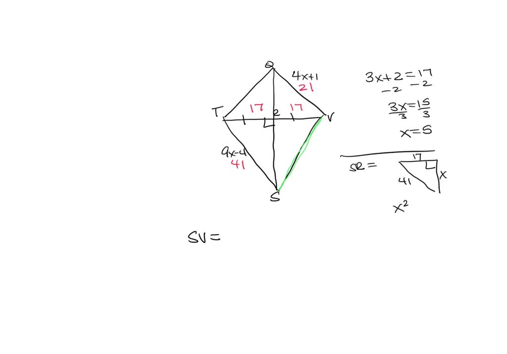 SOLVED: The length of TR is 17 units What are the lengths of SV and QT