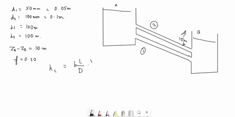 problemtwo-pipes-of-diameters-50-mm-and-100-mmeach-length-of-100-m-are-connected-in-parallel-between-two-reservoirs-which-have-a-difference-of-level-of-10-mif-the-friction-factor-is-032calcu-25178