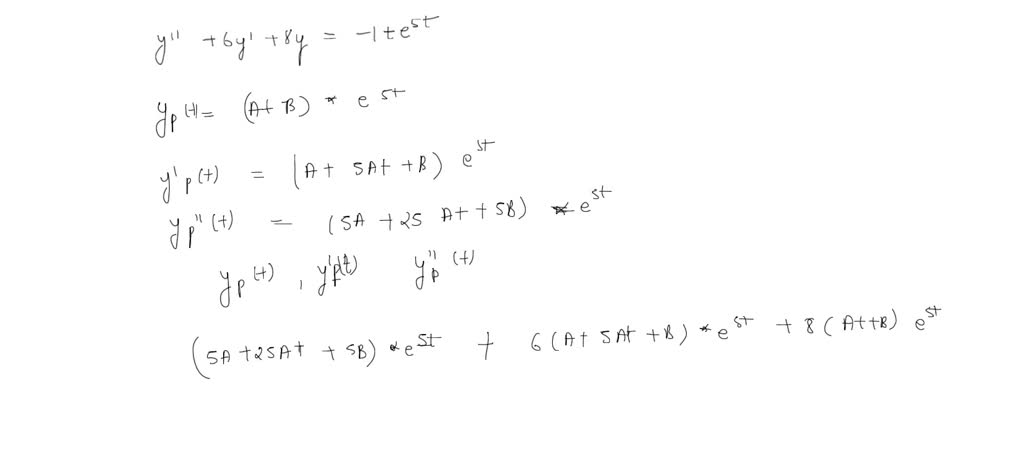 Solved Find A Particular Solution Yp Of The Differential Equation Y