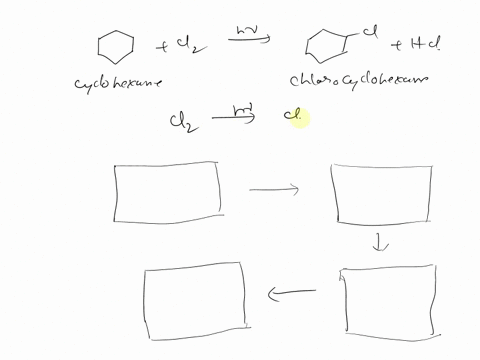 part-a-construct-mechanism-tor-tne-light-initiated-reaction-of-cyclohexane-with-chlorine-give-chlorocyclohexane-cl-hci-cyclohexane-chlorocyclohexane-edit-the-reaction-by-drawing-all-steps-in-38993