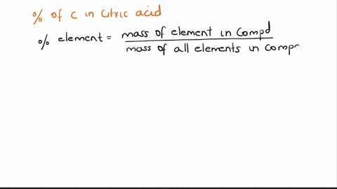 what-is-the-percentage-of-carbon-by-mass-in-citric-acid-53706