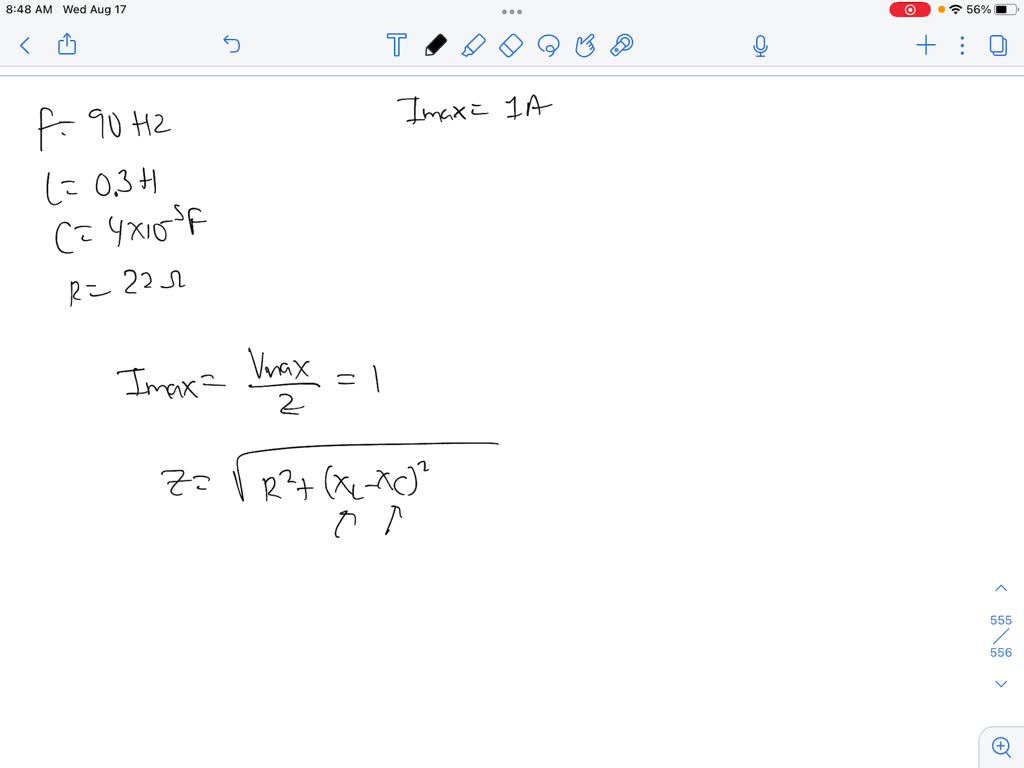 SOLVED Consider an AC power supply with the frequency f = 90 Hz