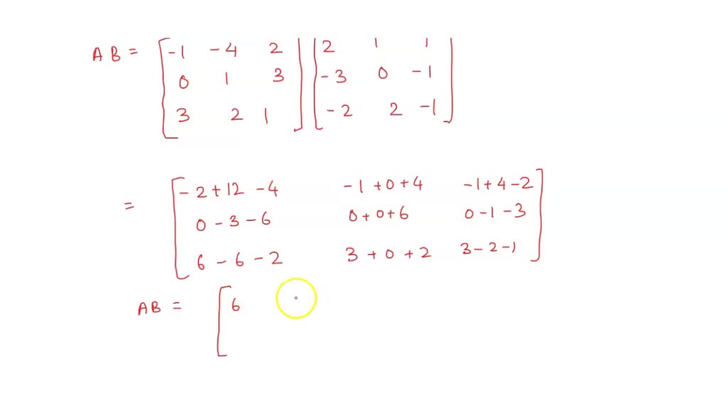 SOLVED: point) If A = and B = then AB = and BA = Choose True False True ...