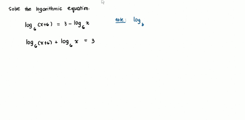 solve-the-logarithmic-equation-be-sure-to-reject-any-value-that-is-not-the-domain-of-the-original-logarithmic-expressions-give-the-exact-answer-log-6-x6-3-log-6-x-show-work-27267