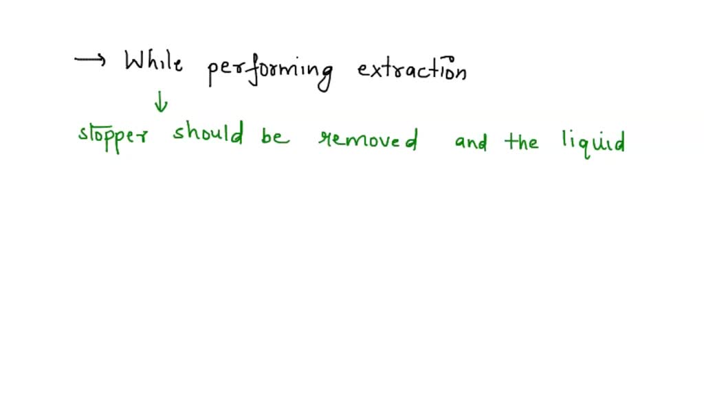 SOLVED After mixing the solutions in a separatory funnel, the stopper