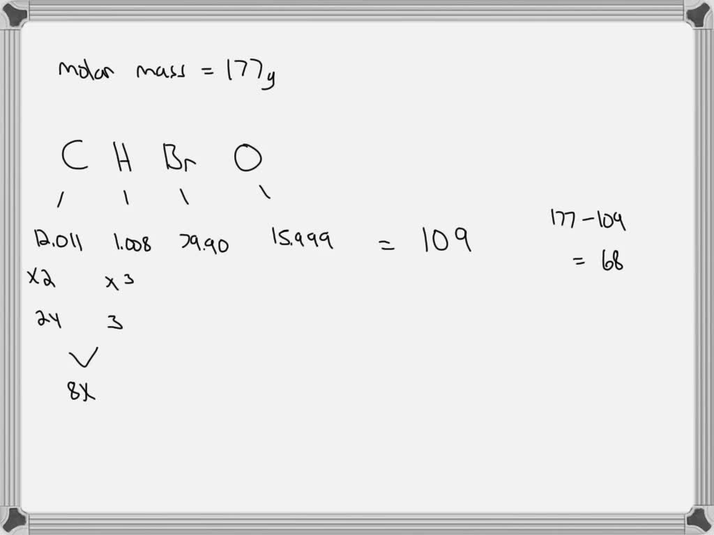 SOLVED A compound of molar mass 177 g>mol contains only carbon