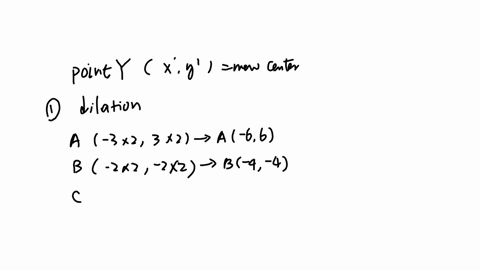 triangle-abcd-a-33-b-2-2-c-1-2-d-4-2-which-coordinates-would-form-the-image-of-the-triangle-if-the-center-of-dilation-is-at-pointy-and-the-scale-factor-is-two
