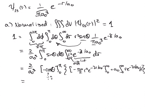 the-ground-state-wave-function-for-the-electron-in-a-hydrogen-atom-is-psi_1-srfrac1sqrtpi-a_03-e-r-3-88074