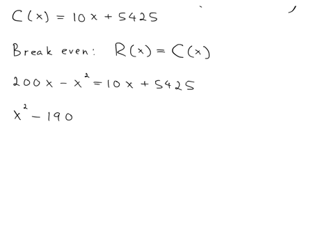 the-revenue-function-rx-and-the-cost-function-cx-for-a-particular-product-are-given-these-functions-are-valid-only-for-the-specified-range-of-values-find-the-number-of-units-that-must-be-pro-87463