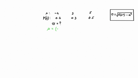 let-x-be-a-random-variable-with-the-following-probability-distribution-4-3-5-fx-02-033-05-find-the-standard-deviation-of-x-the-standard-deviation-is-round-to-two-decimal-places-as-needed-37679