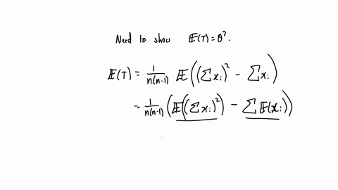 suppose-mathrmx-follows-a-bernoulli-distribution-with-parameter-theta-show-that-tfracsum-xleftsum-x-1rightnn-1-is-unbiased-estimator-of-theta2-6-marks