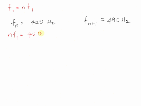 a-string-fastened-at-both-ends-resonates-at-420-mathrmhz-and-490-mathrmhz-with-no-resonant-frequenci-60466
