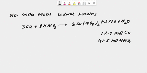 if127-moles-of-cu-and-415-moles-of-hno3-are-allowed-react-how-many-moles-of-excess-reactant-will-remain-if-the-reaction-boe5-to-completion-3-cu-8-hno3-3cuno312-2no-4h20-92161