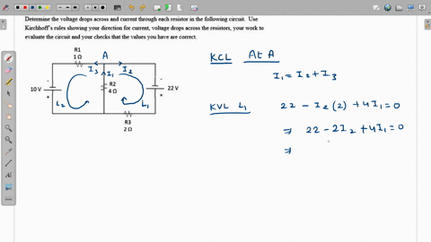 determine-the-voltage-drops-across-and-current-through-each-resistor-in-the-following-circuit-use-kirchhoff-s-rules-showing-your-direction-for-current-toltage-drops-across-the-resistors-your-29156