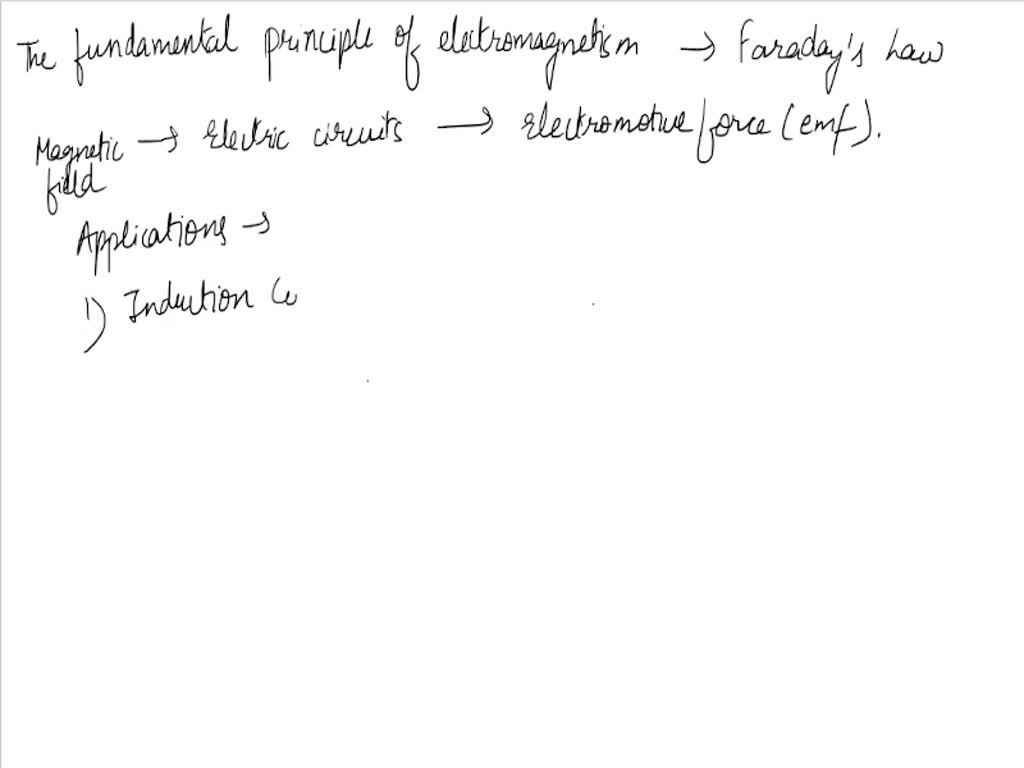 SOLVED: how is faraday law of electromagnetic induction in action in ...