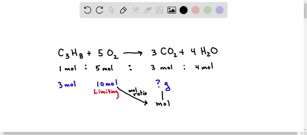 SOLVED: The combustion of propane C3H8 is shown below: C3H8(g) + 5O2(g ...