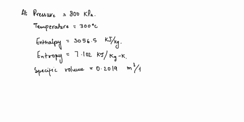 1-determine-the-properties-enthalpy-entropy-and-specific-volume-of-superheated-steam-at-pressure-800-kpa-and-temperature-300-c-2-saturated-steam-enters-the-compressor-at-pressure-150-kpa-and-93542