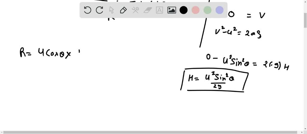 SOLVED: A projectile is launched from a height y0=0. For a given launch ...