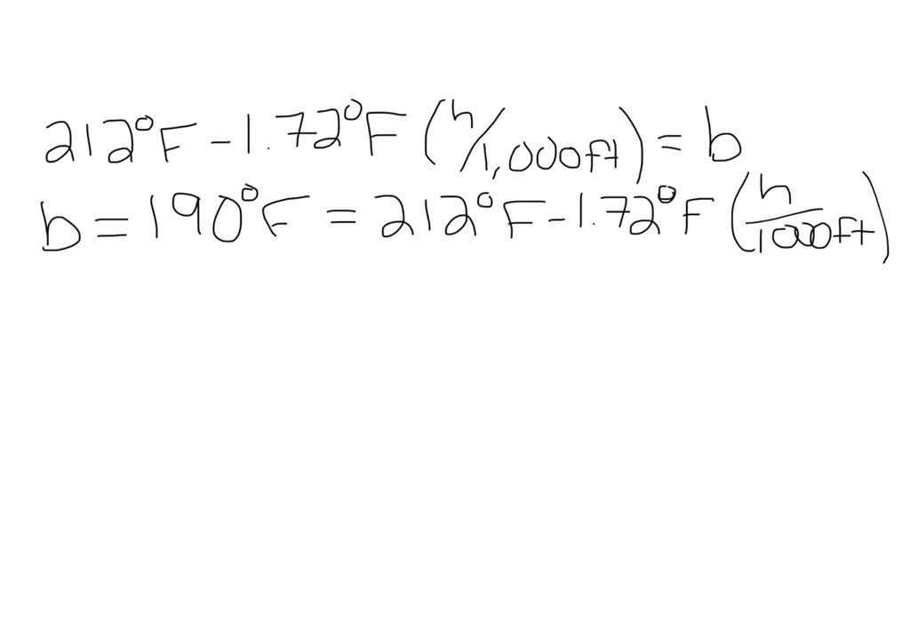 SOLVED Water boils at different temperatures at different elevations