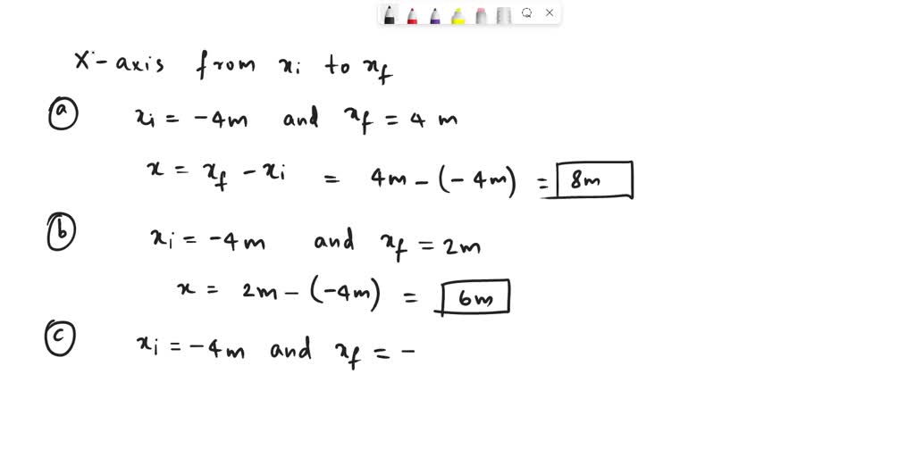 SOLVED A particle moves along the X axis from xi to xf. Of the