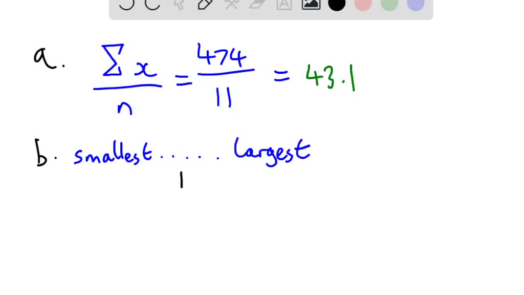 SOLVED: Find The (a) Mean, (b) Median; (c) Mode; And (d) Midrange For ...