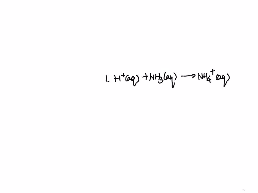 Solved Write A Net Ionic Equation For The Reaction Of Hydrochloric Acid With Ammonia In Aqueous 5874