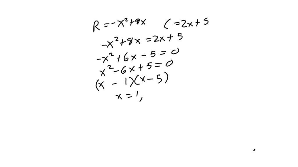 SOLVED Let C(x) be the cost to produce x widgets, and let R(x) be the