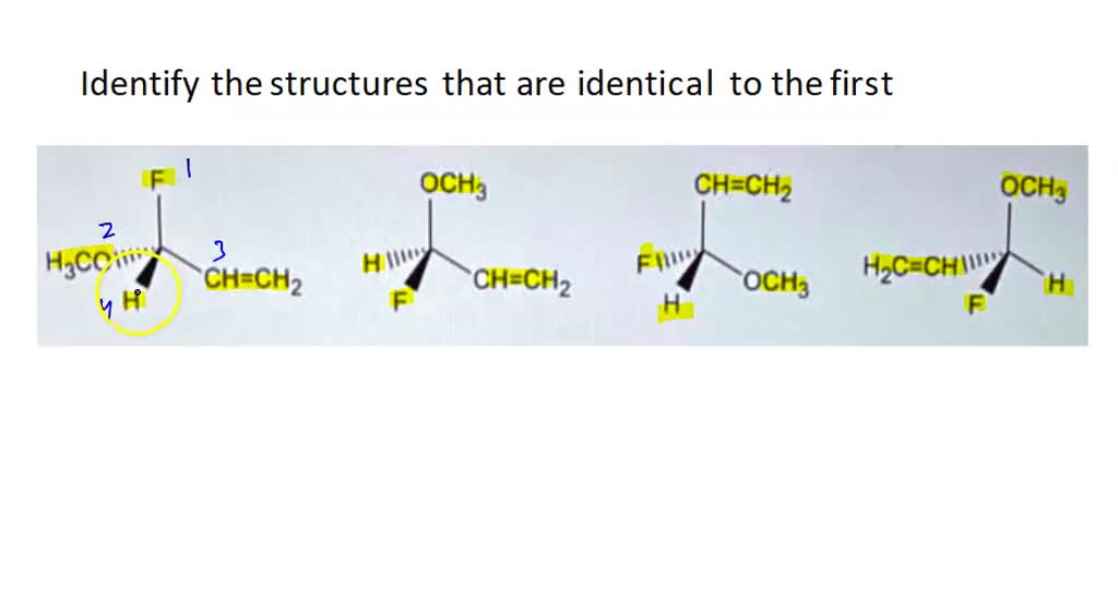 Click on all structures that are identical to the first (leftmost). If