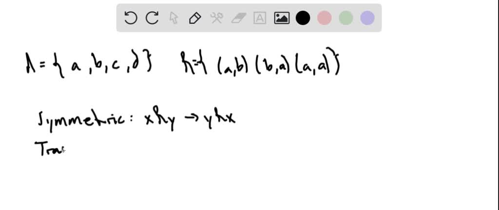 Solved Exercise 2 Give An Example Of A Relation On A Set That Is Both Symmetric And Transitive 8186