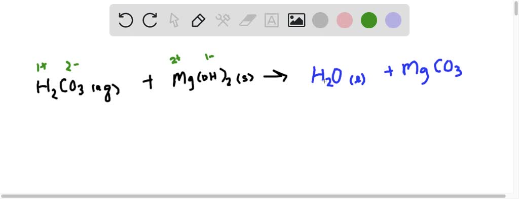 H2co3(aq) And Mg(oh)2(s) Express Your Answer As A Chemical Equation 