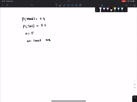 an-unfair-coin-has-probability-04-of-landing-heads-the-coin-is-tossed-five-times-what-is-the-probability-that-it-lands-heads-at-least-once-round-your-answer-to-four-decimal-places-plands-hea-57453