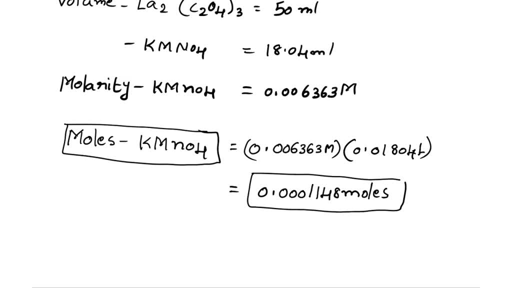 SOLVED: A 50.00-mL sample containing La3+ was treated with sodium ...