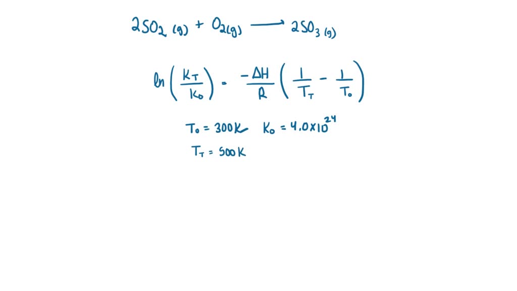 SOLVED: The equilibrium constant of the reaction 2SO2(g) + O2(g) â‡Œ
