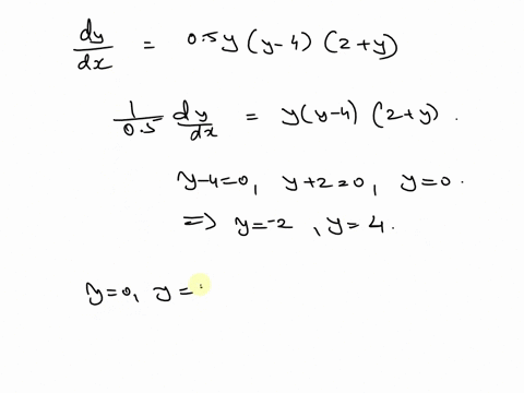 find-all-equilibrium-solutions-for-dydx-05yy-42y-and-use-a-slope-field-to-determine-whether-these-solutions-are-stable-or-unstable-87525