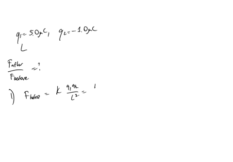 two-identical-conducting-spheres-carry-charges-of-50-uc-and-104c-the-centers-of-the-spheres-are-initially-separated-by-distance-l-the-two-spheres-are-brought-together-s0-that-they-are-in-con-27931