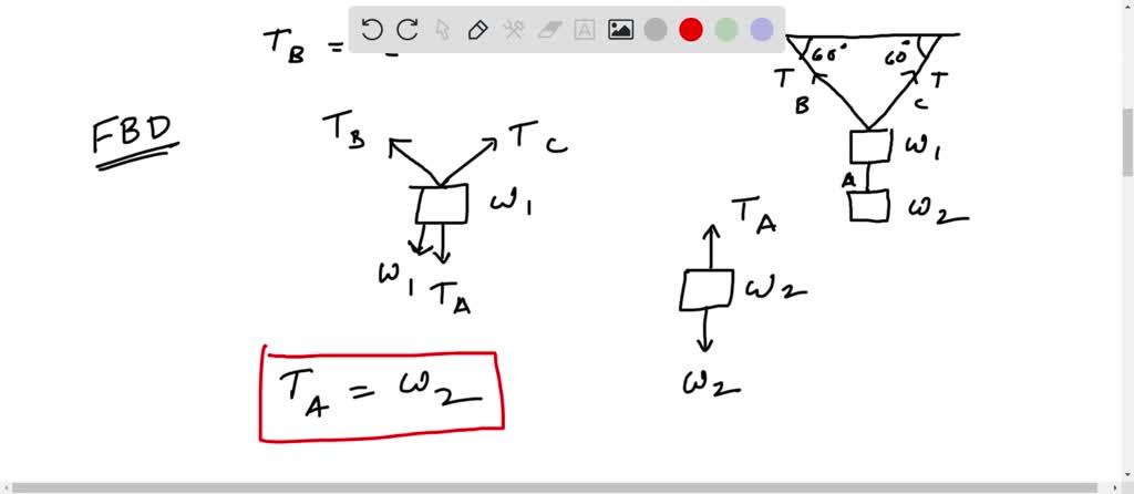 SOLVED: Two Weights Are Hanging As Shown In Figure 5.42 . (a) Draw A ...