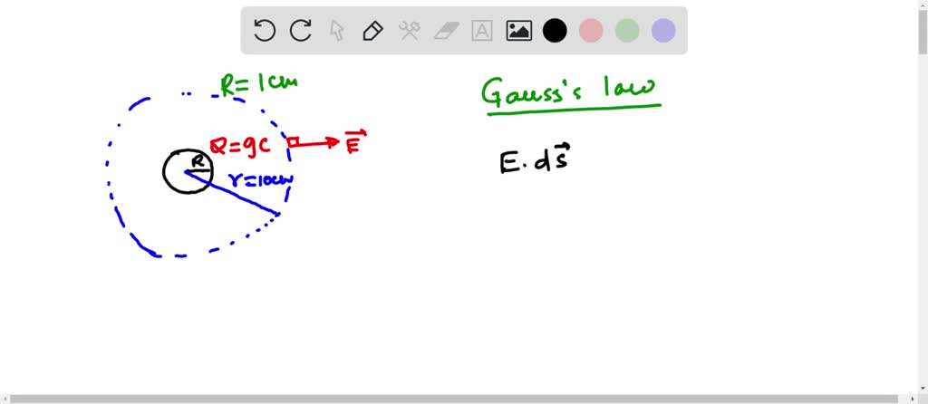 SOLVED: The value of the electric field at a distance r= 10 cm from the ...