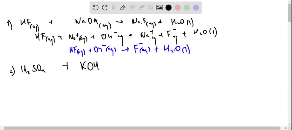 SOLVED: Write the balanced complete ionic equation for the reaction of ...