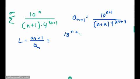 10-points-consider-the-series-evaluate-the-the-following-limit-if-it-is-infinite-type-infinity-or-inf-if-it-n-142n1-n1-does-not-exist-type-dne-an-1-lim-l-an-answer-l-what-can-you-say-about-t-91904