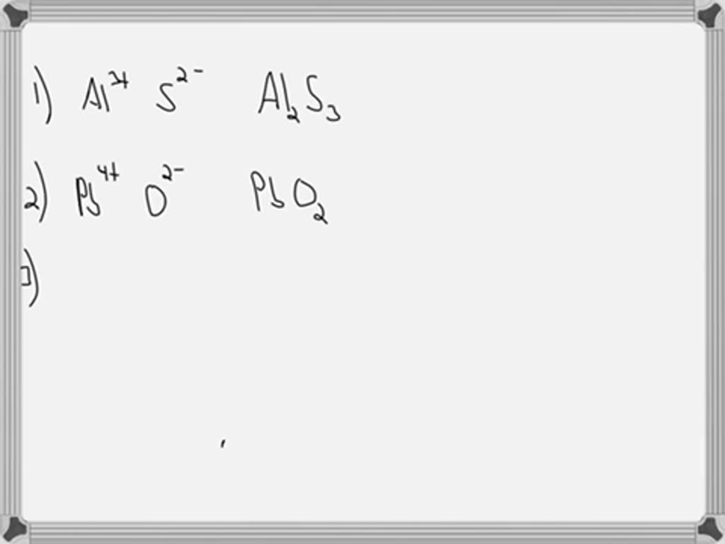 SOLVED Write the formula for each of the following chemical compounds