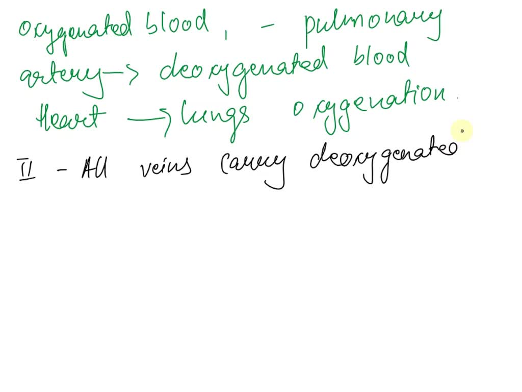 SOLVED Consider the two statements below. Al arteries carry