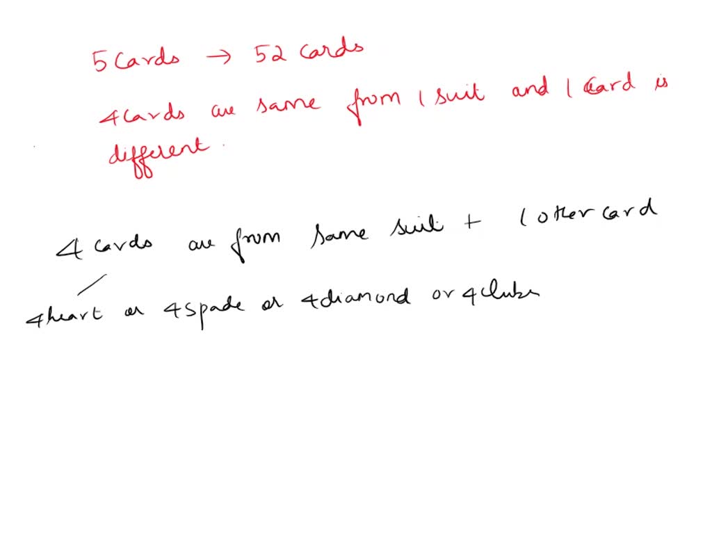 SOLVED Five cards are chosen from a standard deck of playing cards