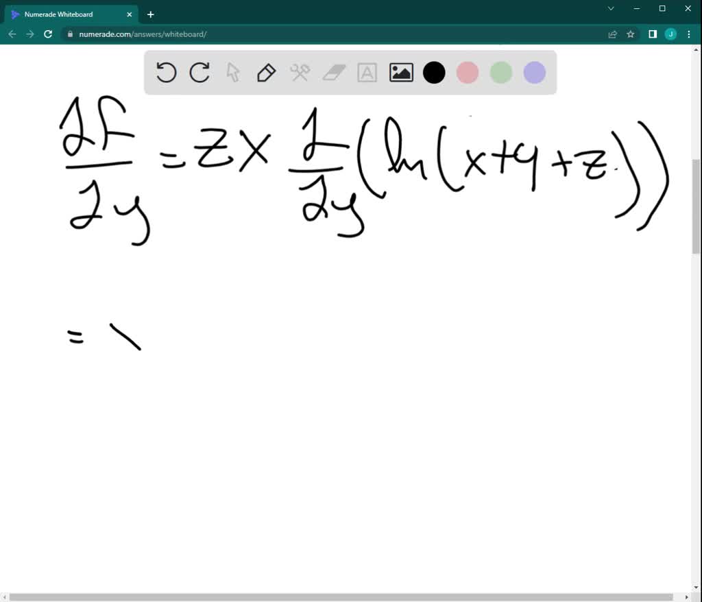 SOLVED 10. Find the gradient ∇ f for f(x, y, z)=x z ln (x+y+z) at the